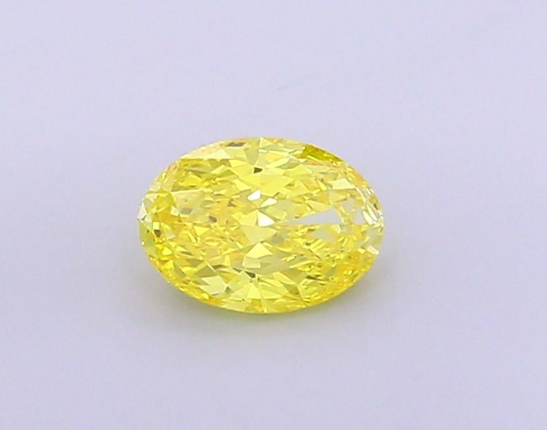 1.00 Ct. Fancy Vivid  Yellow Oval Lab Grown Diamond
