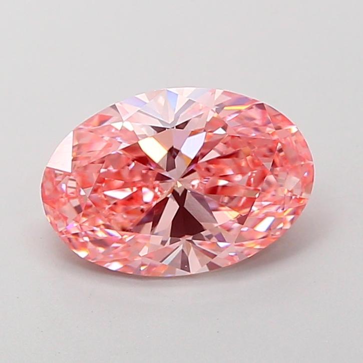 2.10 Ct. Fancy Vivid Pink Oval Lab Grown Diamond