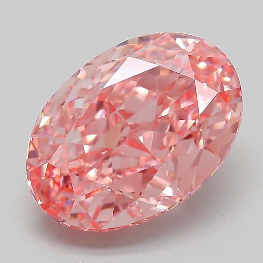4.99 Ct. Fancy Vivid Pink Oval Lab Grown Diamond