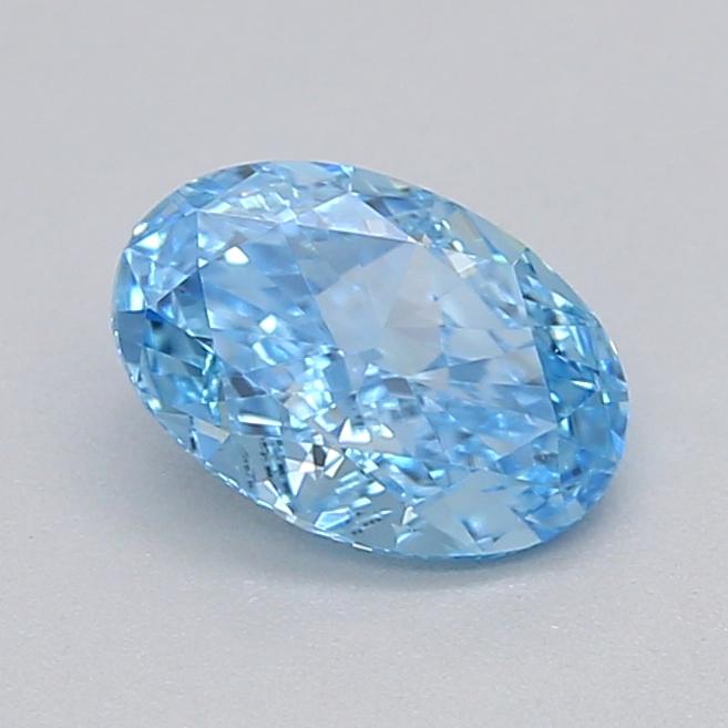 0.41 Ct. Fancy Vivid  Blue Oval Lab Grown Diamond
