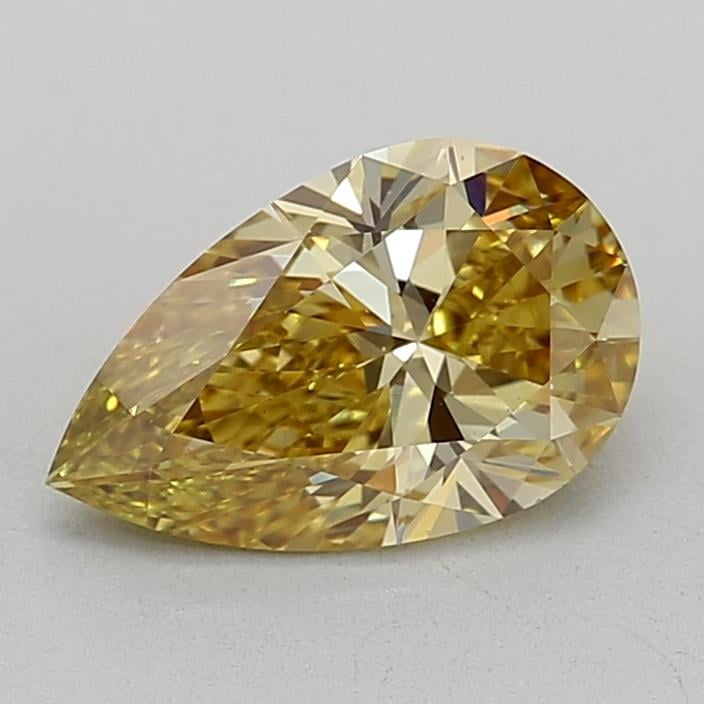 1.00 Ct. Fancy Intense  Yellow Pear Lab Grown Diamond