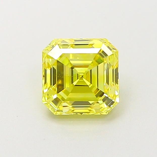 0.77 Ct. Fancy Intense  Yellow Asscher Lab Grown Diamond