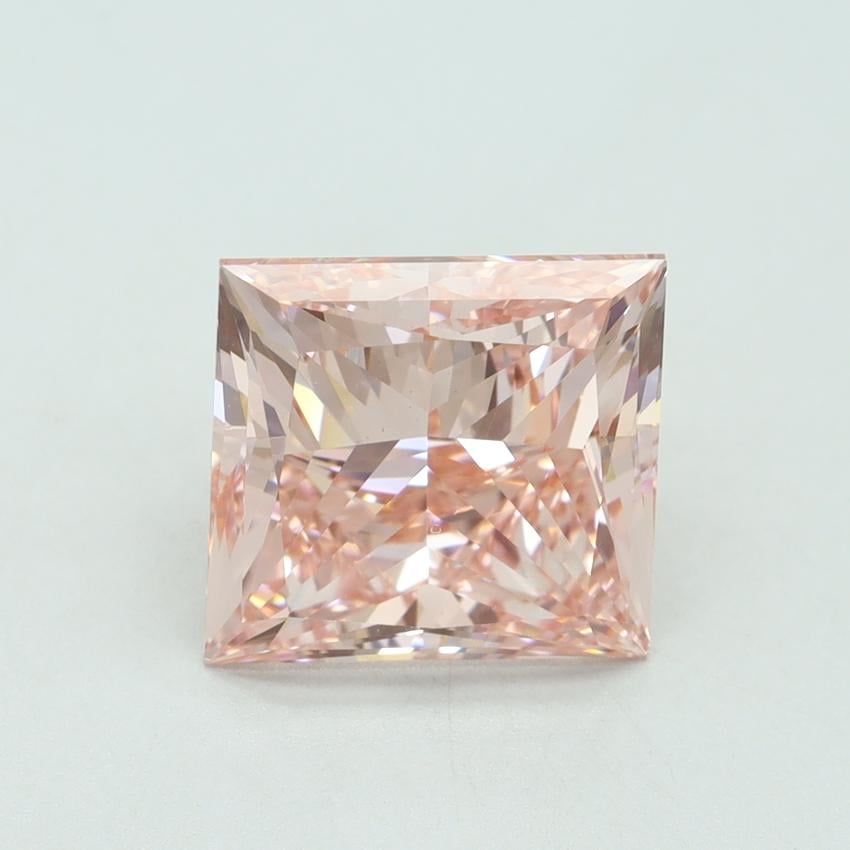 5.01 Ct. Fancy Vivid Pink Princess Lab Grown Diamond