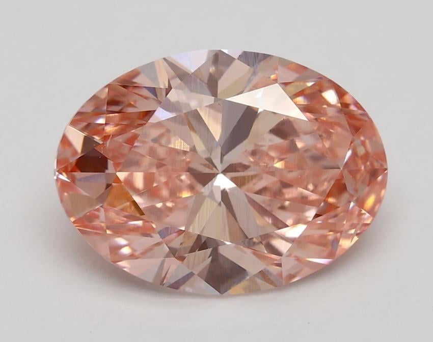 3.01 Ct. Fancy Vivid Pink Oval Lab Grown Diamond