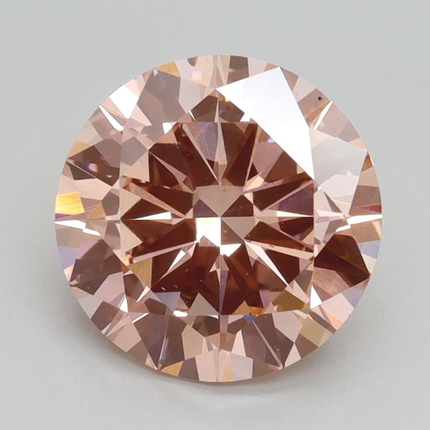 3.01 Ct. Fancy Intense Pink Round Lab Grown Diamond