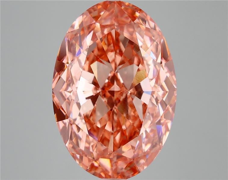 10.26 Ct. Fancy Vivid Pink Oval Lab Grown Diamond