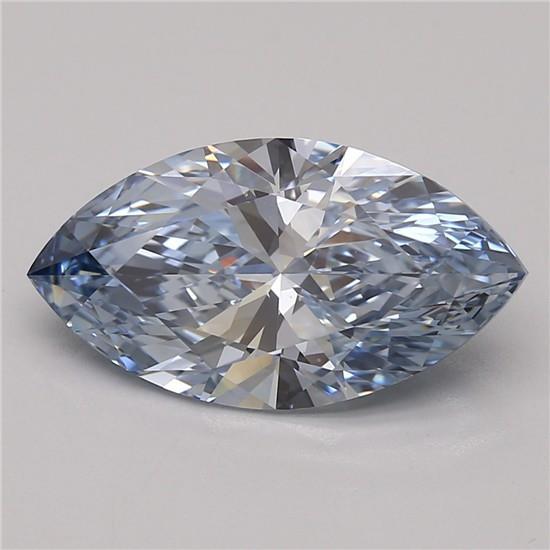 3.75 Ct. Fancy Vivid Blue Marquise Lab Grown Diamond