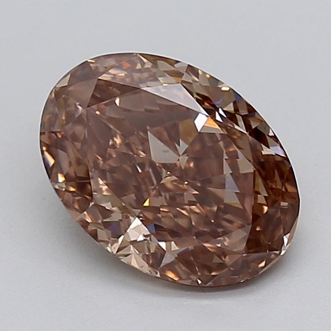 2.57 Ct. Fancy Light  Brown Oval Lab Grown Diamond