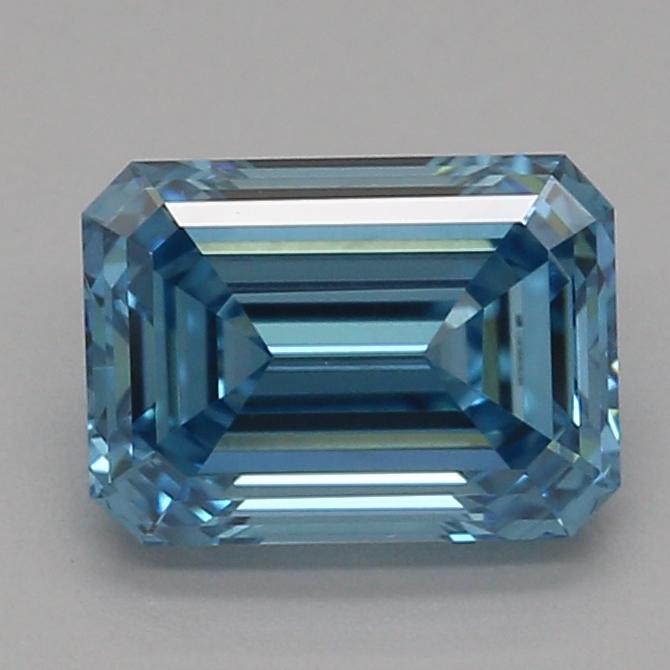 0.78 Ct. Fancy Vivid Blue Emerald Lab Grown Diamond
