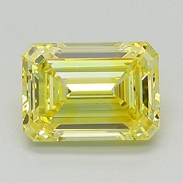 0.96 Ct. Fancy Vivid Yellow Emerald Lab Grown Diamond