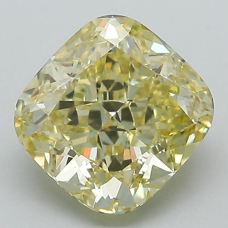 3.14 Ct. Fancy Intense Yellow Cushion Lab Grown Diamond