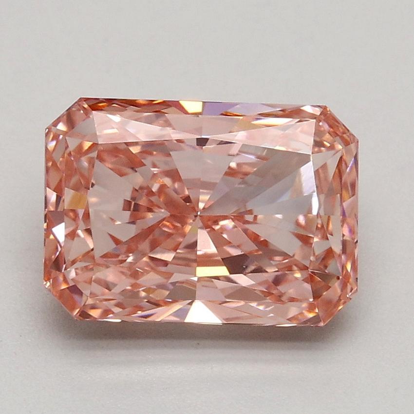 1.74 Ct. Fancy Intense Pink Radiant Lab Grown Diamond