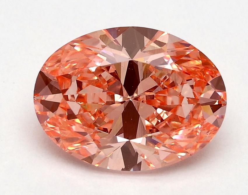 2.01 Ct. Fancy Vivid Pink Oval Lab Grown Diamond