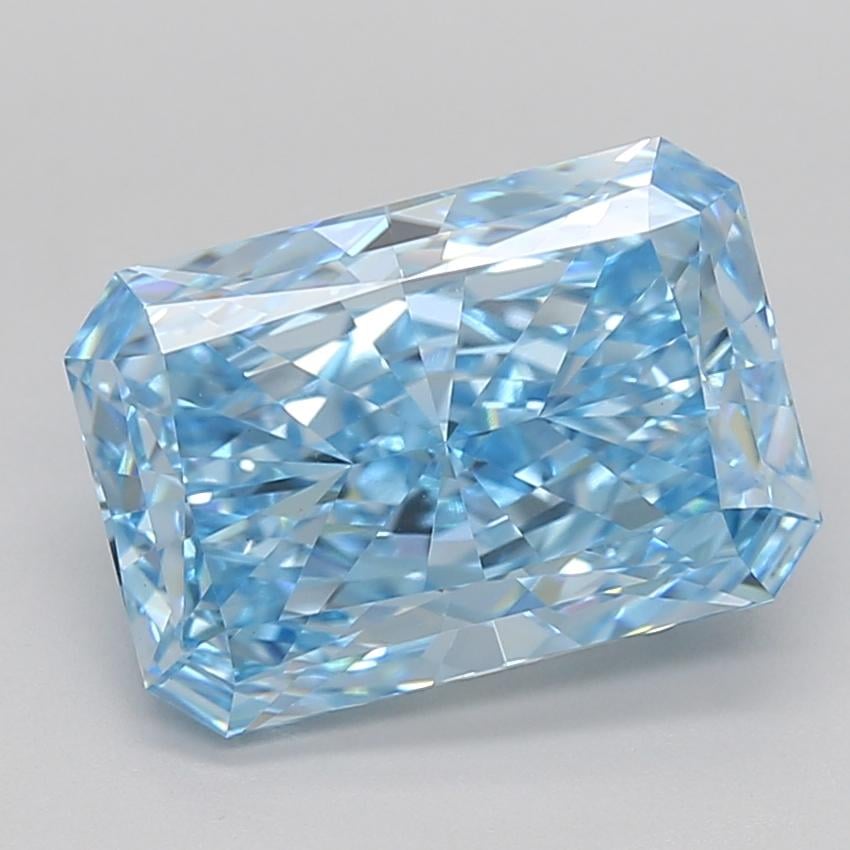 5.01 Ct. Fancy Vivid Blue Radiant Lab Grown Diamond