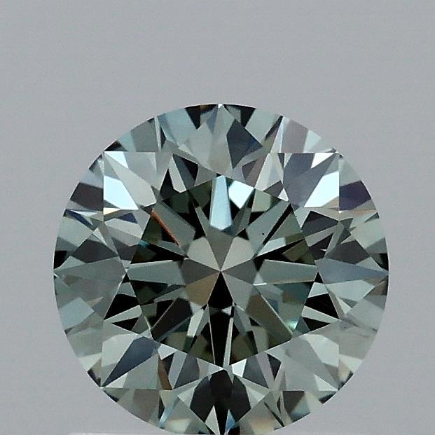 1.05 Ct. Fancy Vivid Green Bluish Round Lab Grown Diamond
