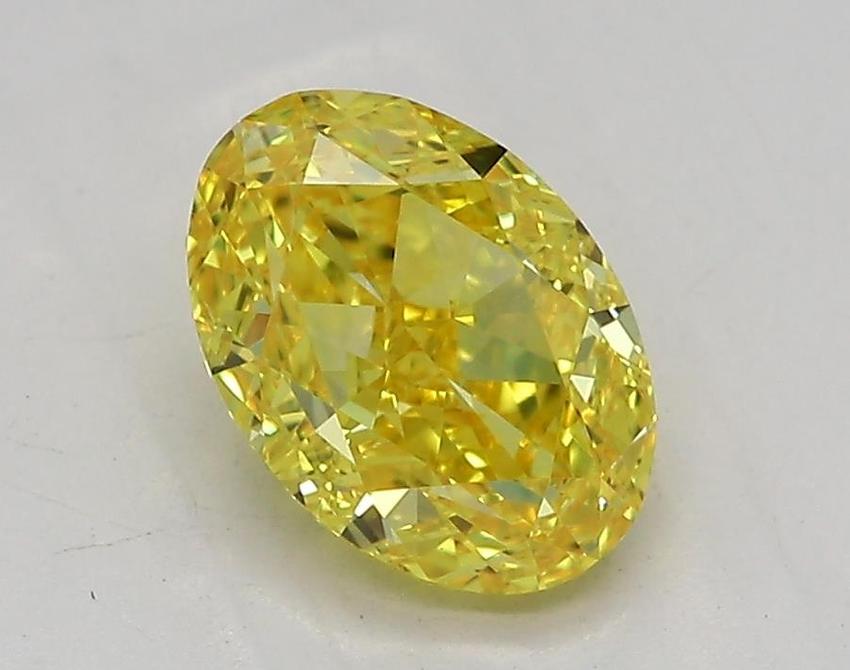 1.56 Ct. Fancy Vivid  Yellow Oval Lab Grown Diamond