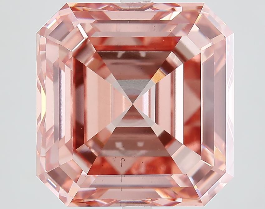 16.50 Ct. Fancy Vivid Pink Asscher Lab Grown Diamond