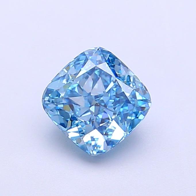 1.04 Ct. Fancy Vivid Blue Cushion Lab Grown Diamond