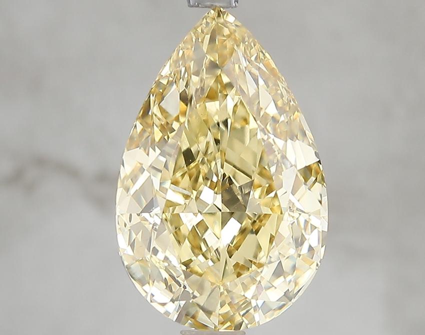 5.09 Ct. Fancy Intense Yellow Pear Lab Grown Diamond