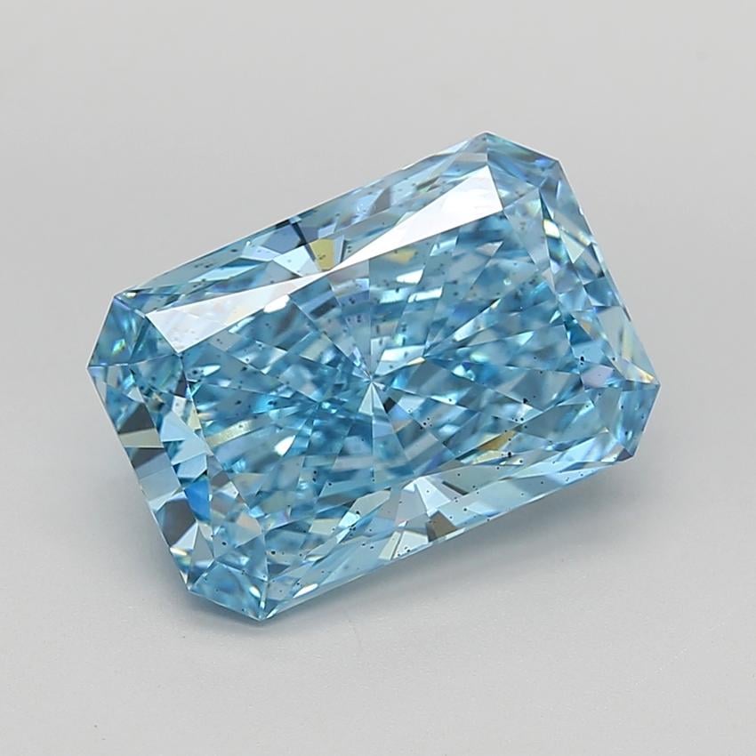 6.01 Ct. Fancy Vivid  Blue Radiant Lab Grown Diamond