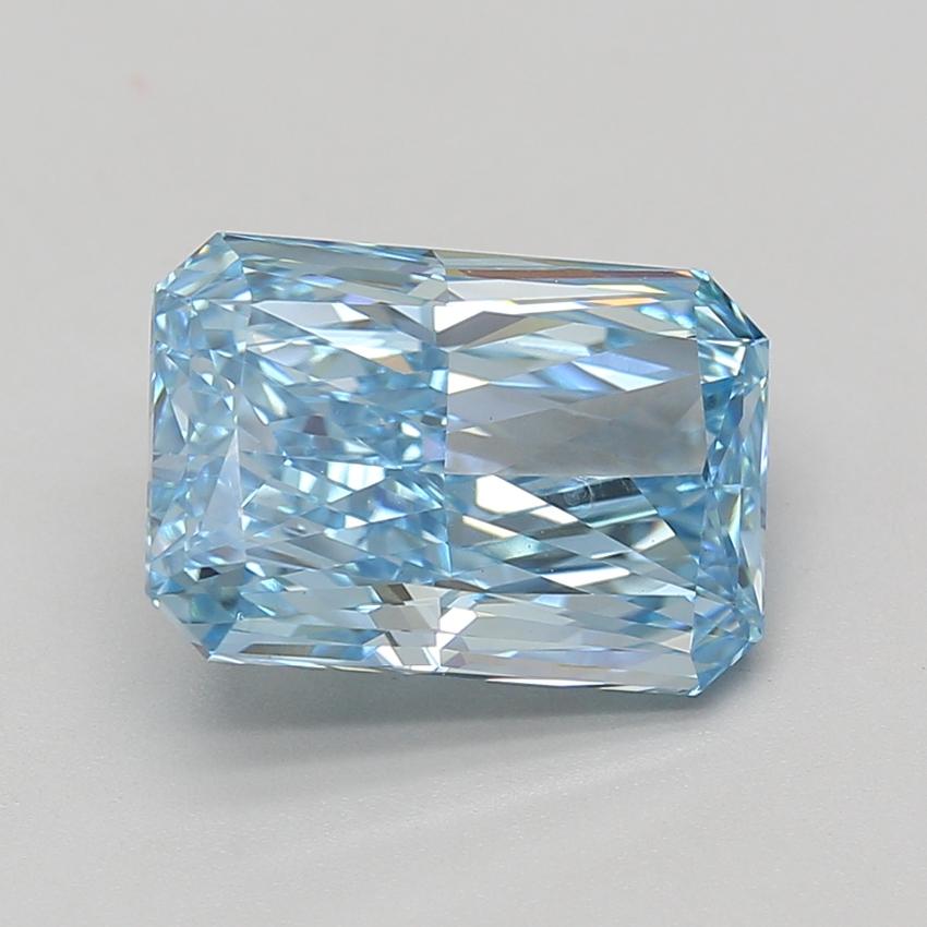 5.08 Ct. Fancy Vivid Blue Radiant Lab Grown Diamond