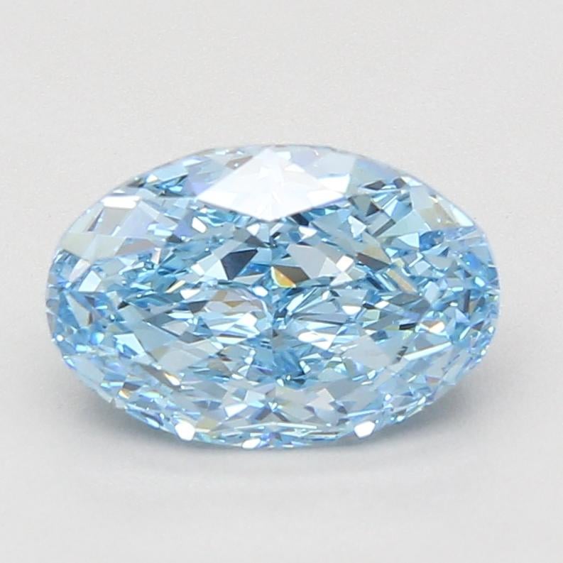 3.08 Ct. Fancy Vivid Blue Oval Lab Grown Diamond