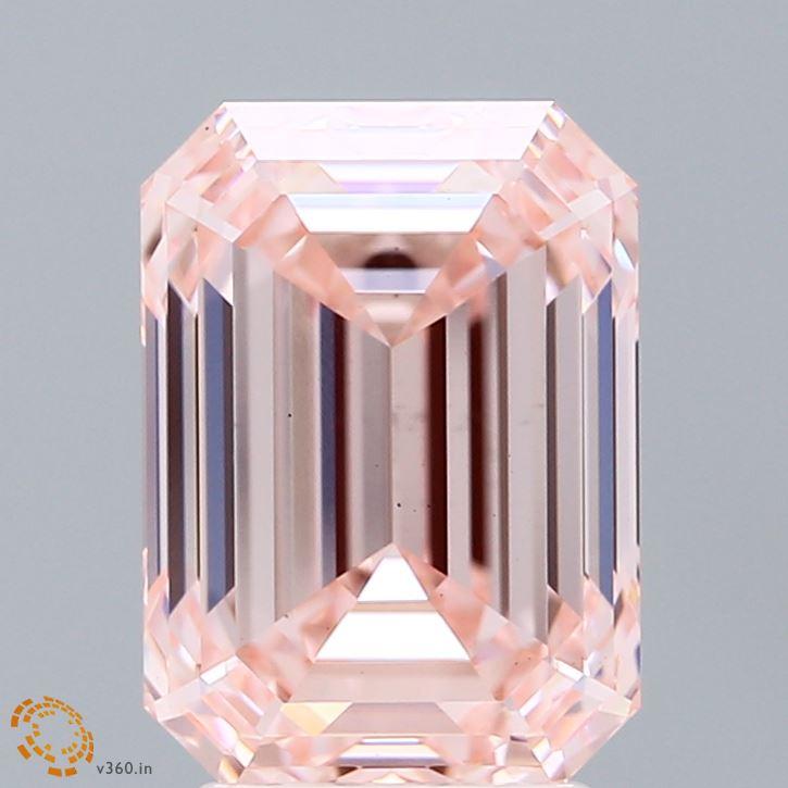 4.06 Ct. Fancy Intense Pink Emerald Lab Grown Diamond