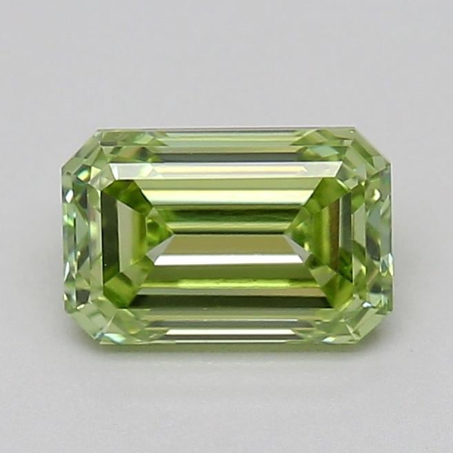 0.52 Ct. Fancy Intense  Green Emerald Lab Grown Diamond