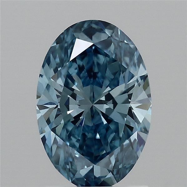 1.50 Ct. Fancy Vivid Blue Oval Lab Grown Diamond