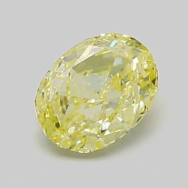 0.77 Ct. Fancy Intense Yellow Oval Lab Grown Diamond