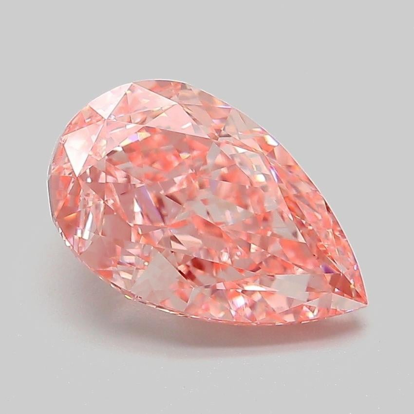 3.10 Ct. Fancy Vivid Pink Pear Lab Grown Diamond