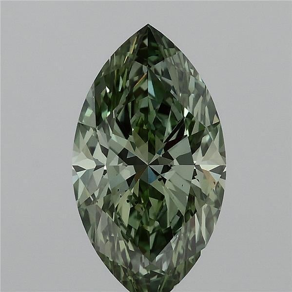 2.53 Ct. Fancy Vivid  Green Marquise Lab Grown Diamond