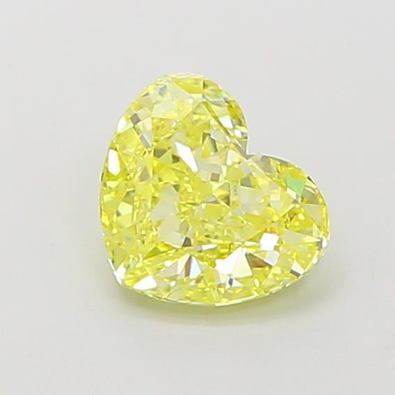 1.00 Ct. Fancy Vivid Yellow Heart Lab Grown Diamond