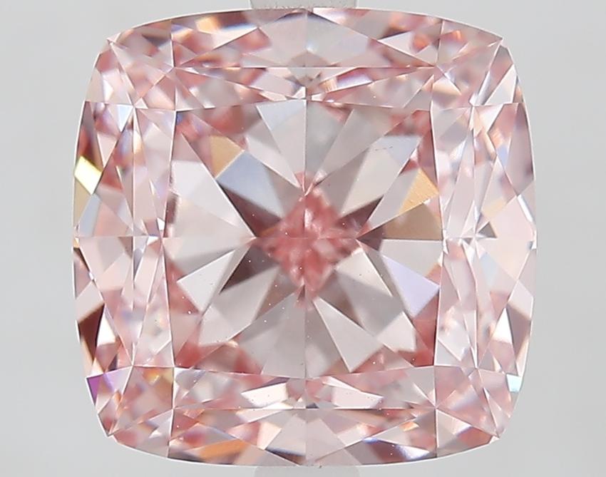 5.06 Ct. Fancy Intense Pink Cushion Lab Grown Diamond