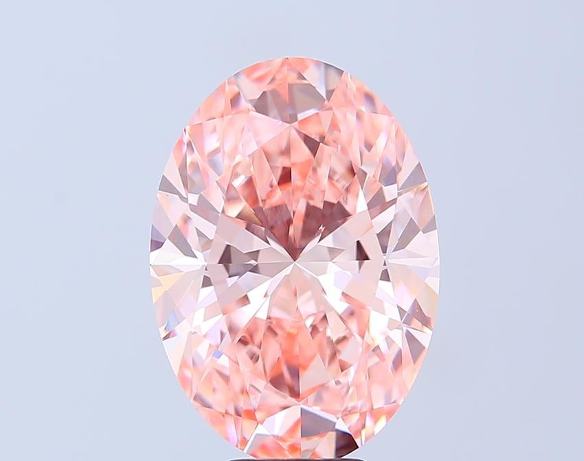 8.09 Ct. Fancy Vivid  Pink Oval Lab Grown Diamond