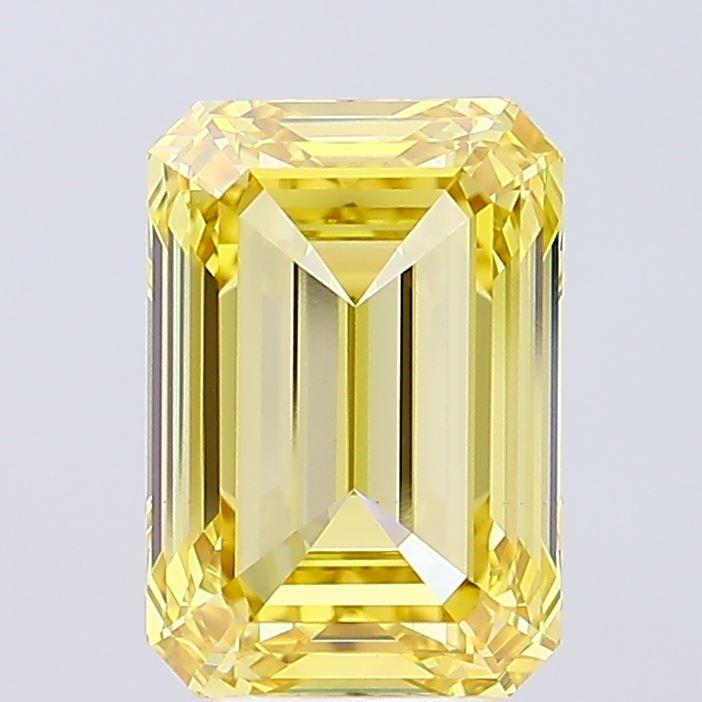 5.45 Ct. Fancy Intense Yellow Emerald Lab Grown Diamond