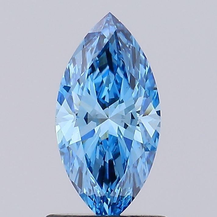 0.90 Ct. Fancy Vivid Blue Marquise Lab Grown Diamond