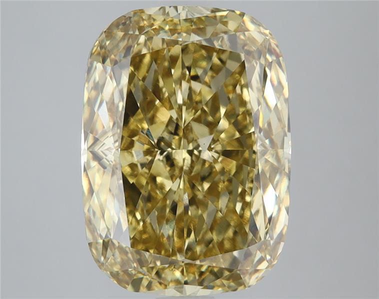 5.01 Ct. Fancy Intense Yellow Cushion Lab Grown Diamond