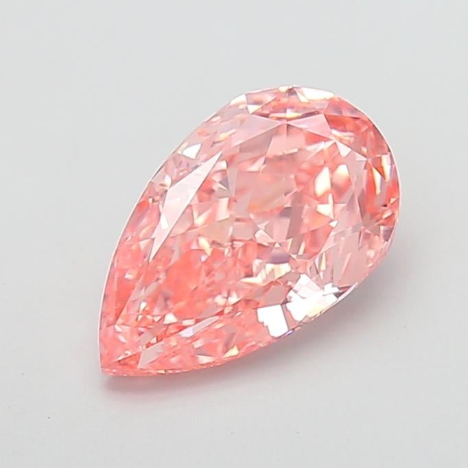 3.50 Ct. Fancy Vivid Orangy Pink Pear Lab Grown Diamond