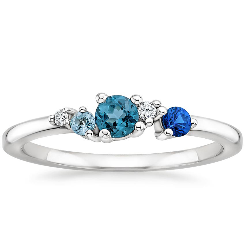 Blue Gemstone Cluster Ring | Marina | Brilliant Earth