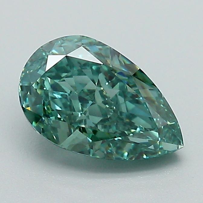 1.21 Ct. Fancy Vivid Green Pear Lab Grown Diamond