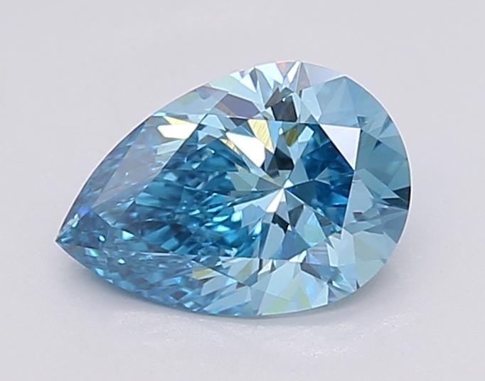 1.08 Ct. Fancy Vivid Blue Pear Lab Grown Diamond