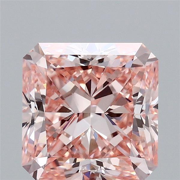 2.05 Ct. Fancy Intense Orange Pink Radiant Lab Grown Diamond