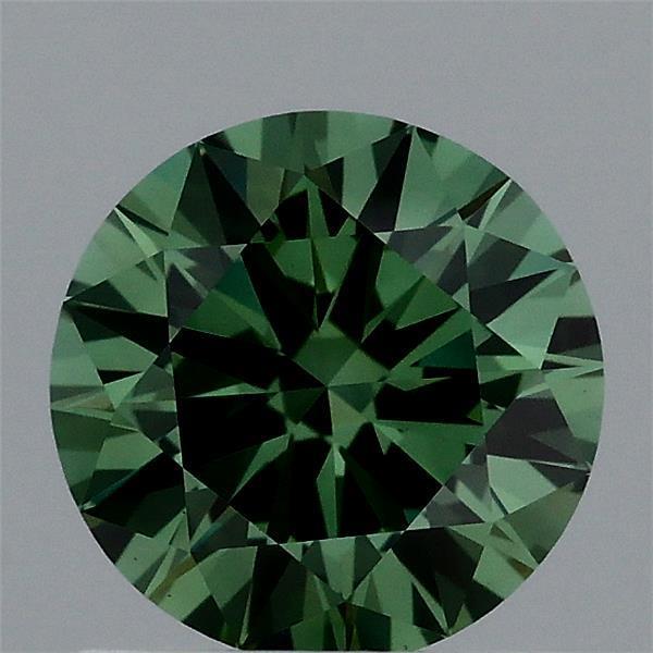 0.96 Ct. Fancy Vivid Green Round Lab Grown Diamond