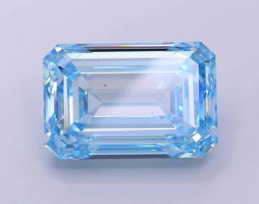10.03 Ct. Fancy Vivid Blue Emerald Lab Grown Diamond