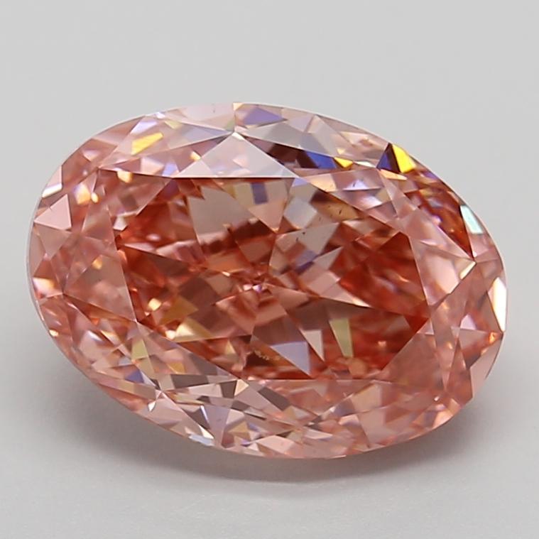 5.03 Ct. Fancy Vivid  Pink Oval Lab Grown Diamond