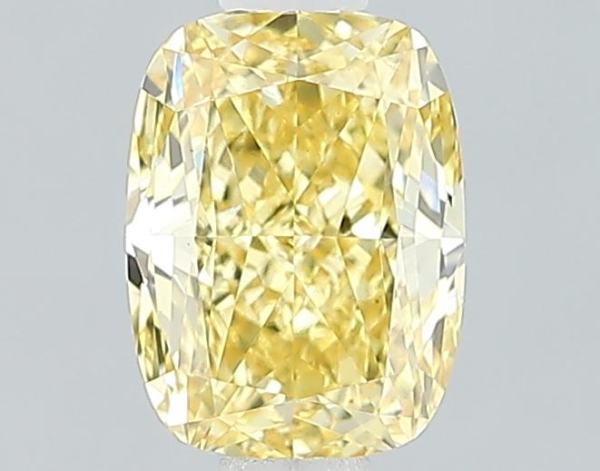 1.22 Ct. Fancy Vivid Yellow Cushion Lab Grown Diamond
