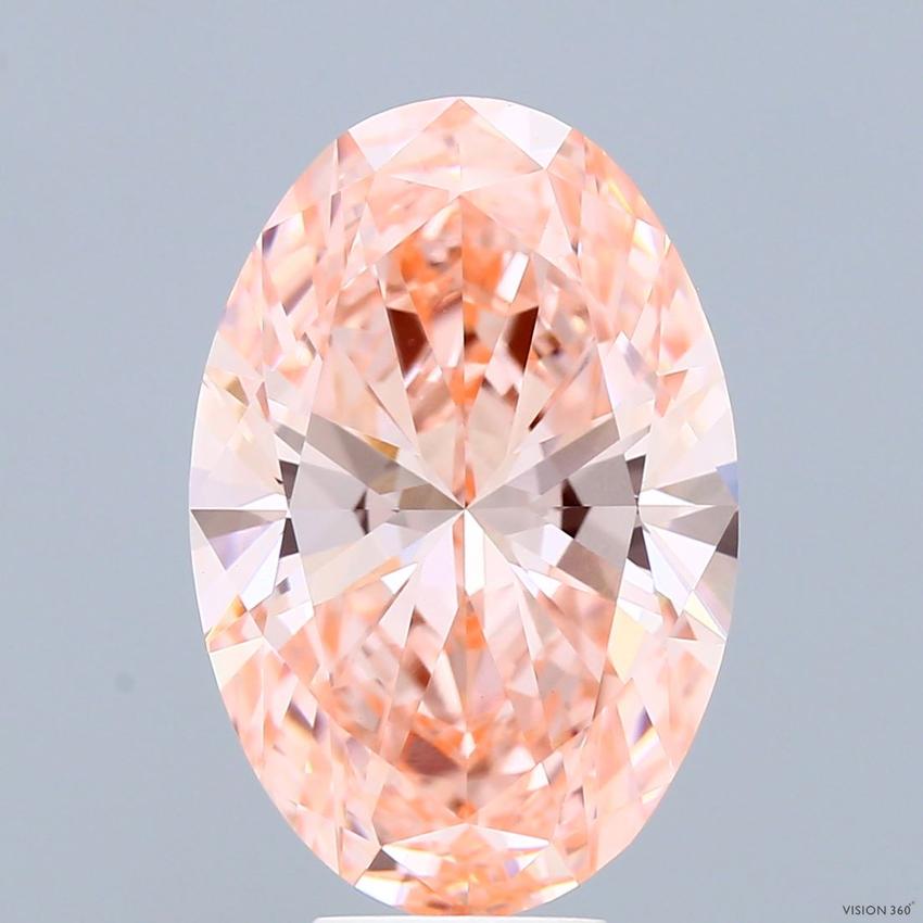 6.01 Ct. Fancy Vivid Pink Oval Lab Grown Diamond