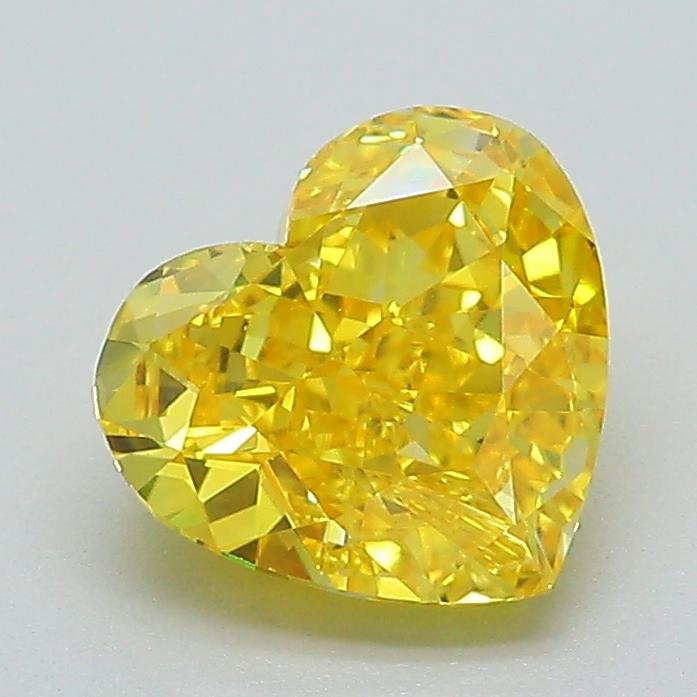 1.56 Ct. Fancy Vivid Yellow Heart Lab Grown Diamond