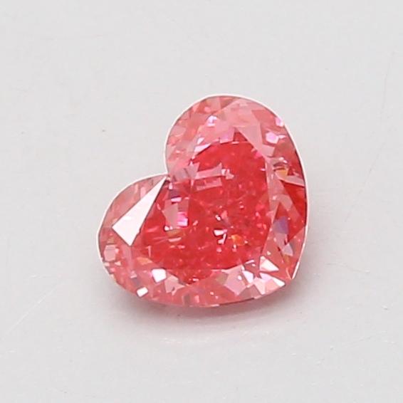 0.55 Ct. Fancy Vivid Pink Heart Lab Grown Diamond